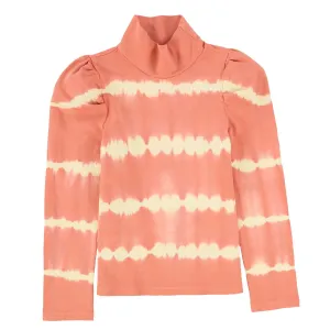 Steph Burnt Rose Tie Die Turtleneck sweatshirt