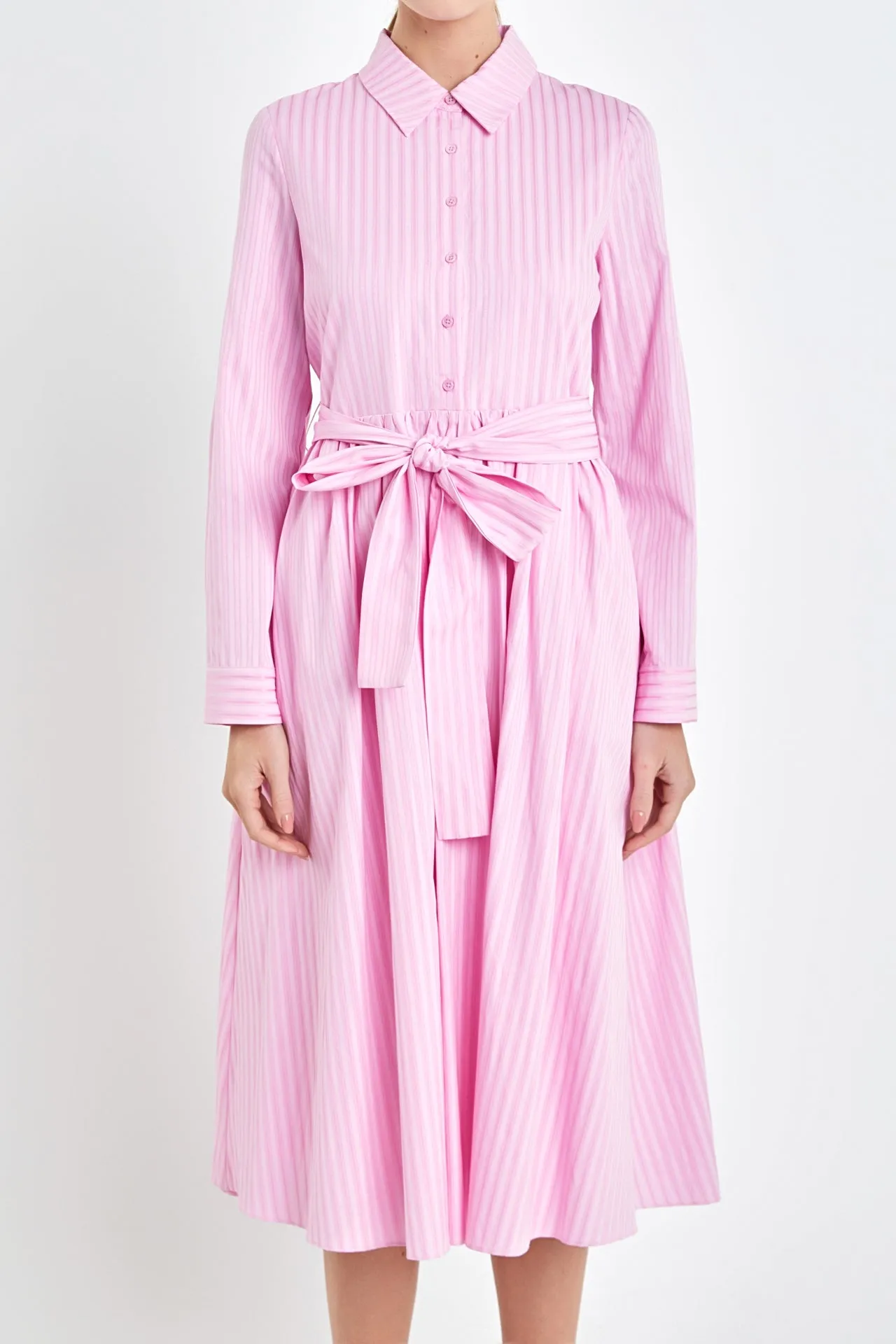 Striped Shirt Maxi Dress