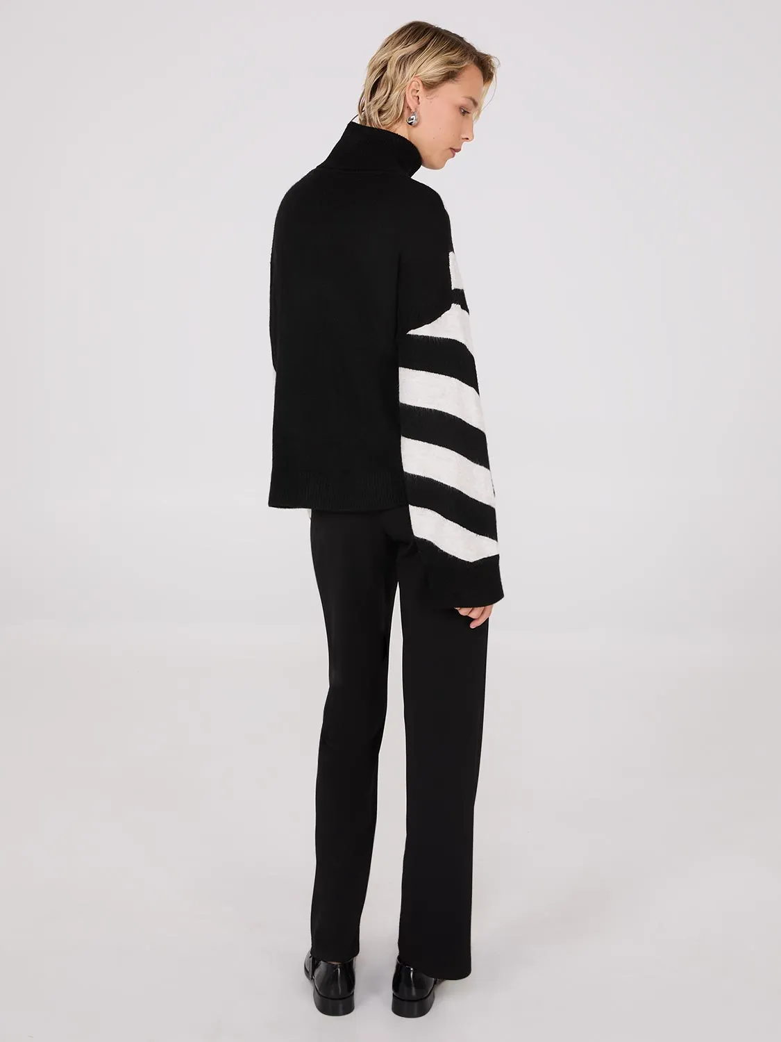 Striped Turtleneck Sweater