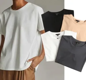 Summer Casual Solid Color Cotton T-shirt | Casual Solid O-Neck Short Sleeve Top | Short Sleeve T-shirt | Shirt for Women | Streetwear Shirt