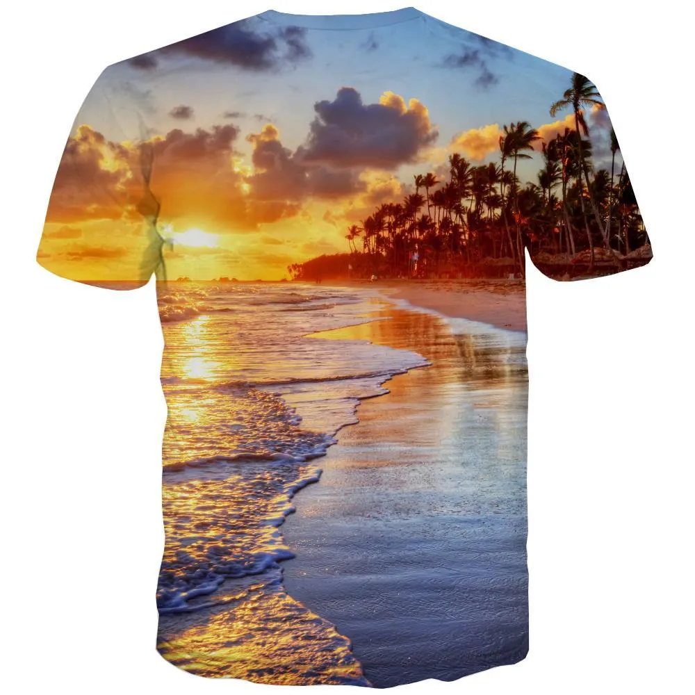 surf T shirts Men The sea Tshirts Cool sport Shirt Print Cool Tshirt Anime