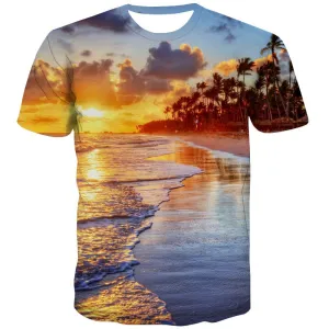 surf T shirts Men The sea Tshirts Cool sport Shirt Print Cool Tshirt Anime
