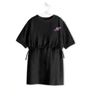 TIE-DETAILED T-SHIRT DRESS