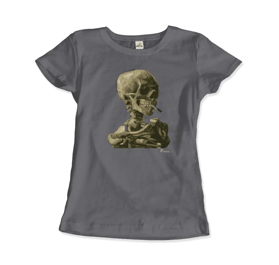 Van Gogh Skull of a Skeleton with Burning Cigarette 1886 T-Shirt by Art-O-Rama Shop