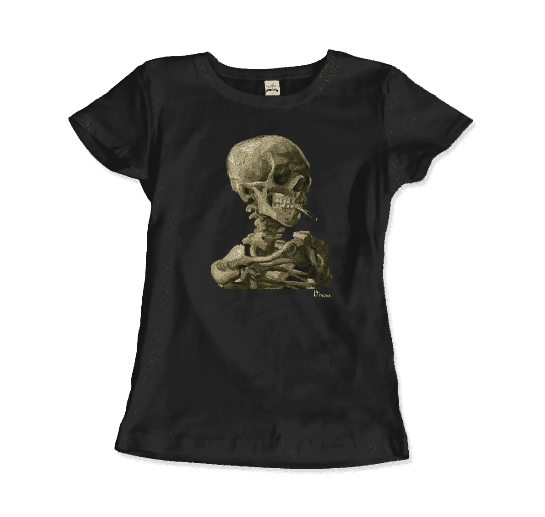 Van Gogh Skull of a Skeleton with Burning Cigarette 1886 T-Shirt by Art-O-Rama Shop