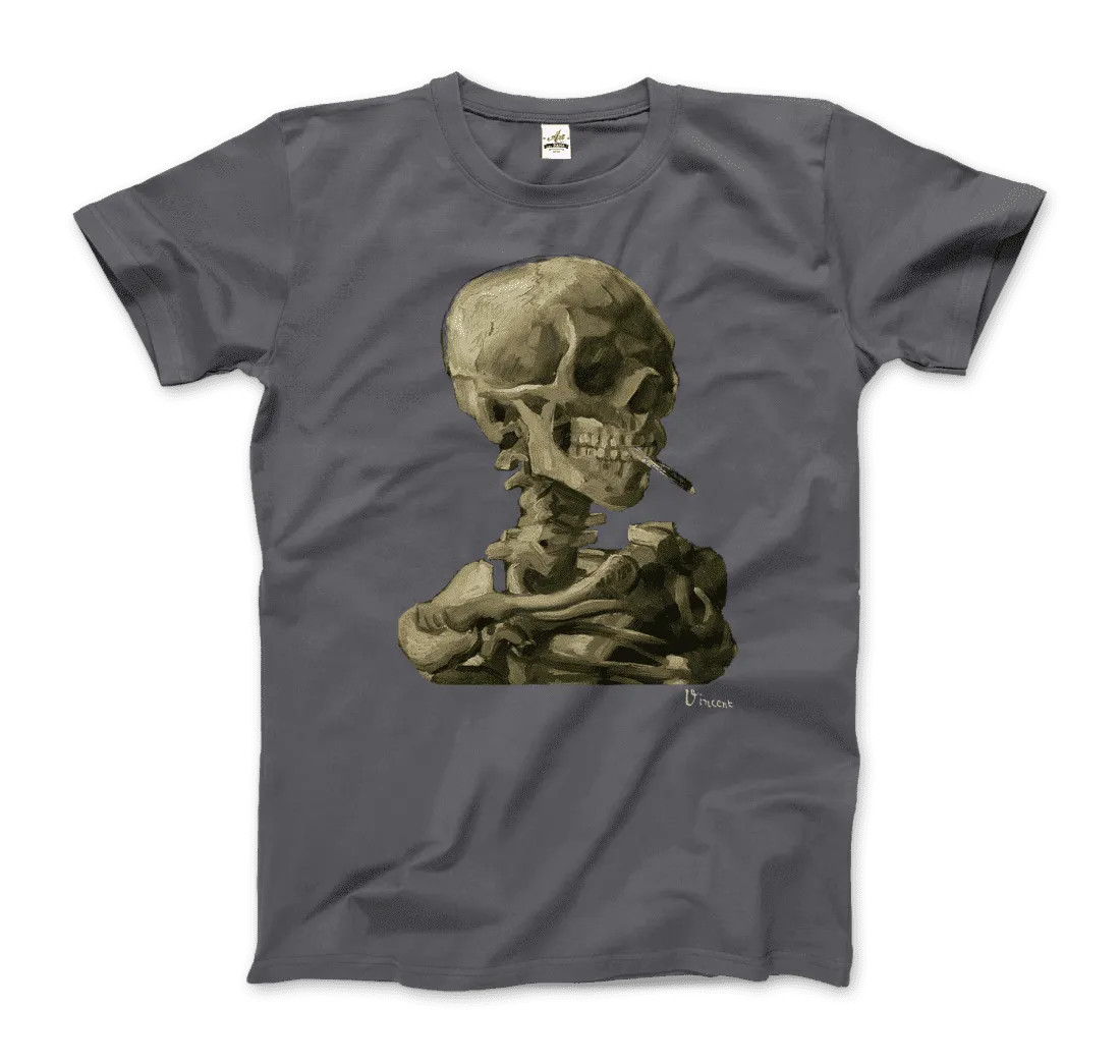 Van Gogh Skull of a Skeleton with Burning Cigarette 1886 T-Shirt by Art-O-Rama Shop