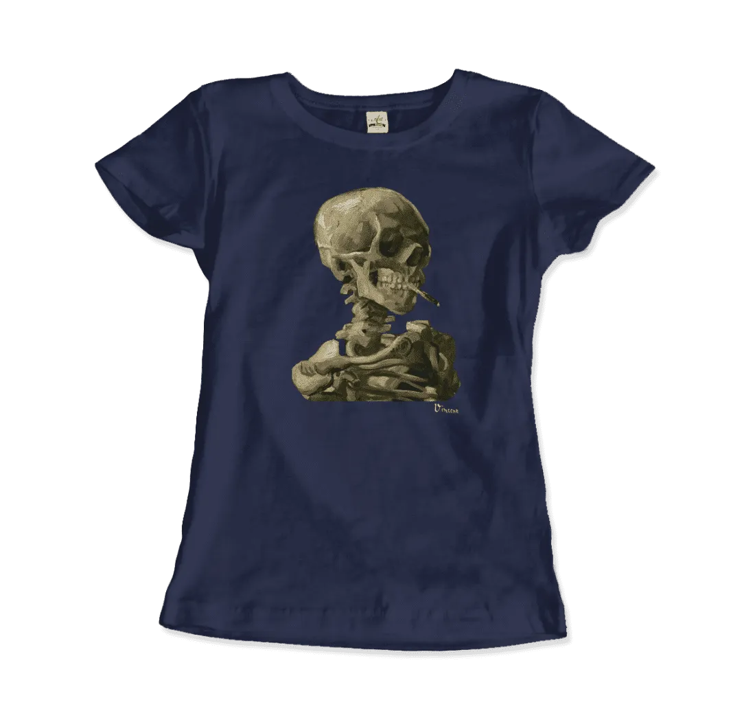 Van Gogh Skull of a Skeleton with Burning Cigarette 1886 T-Shirt by Art-O-Rama Shop