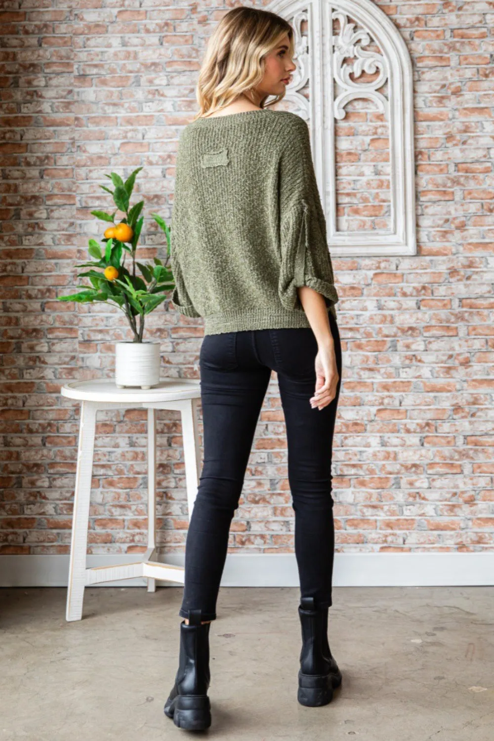 Veveret Dolman | Roll-Up Sweater | Rubies   Lace