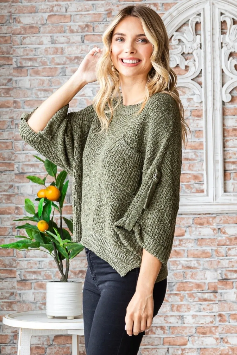 Veveret Dolman | Roll-Up Sweater | Rubies   Lace