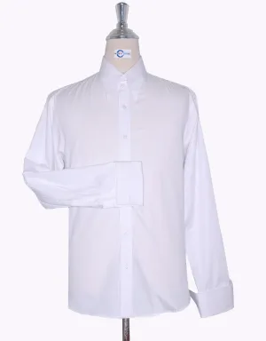 Vintage Style White Tab Collar Shirt