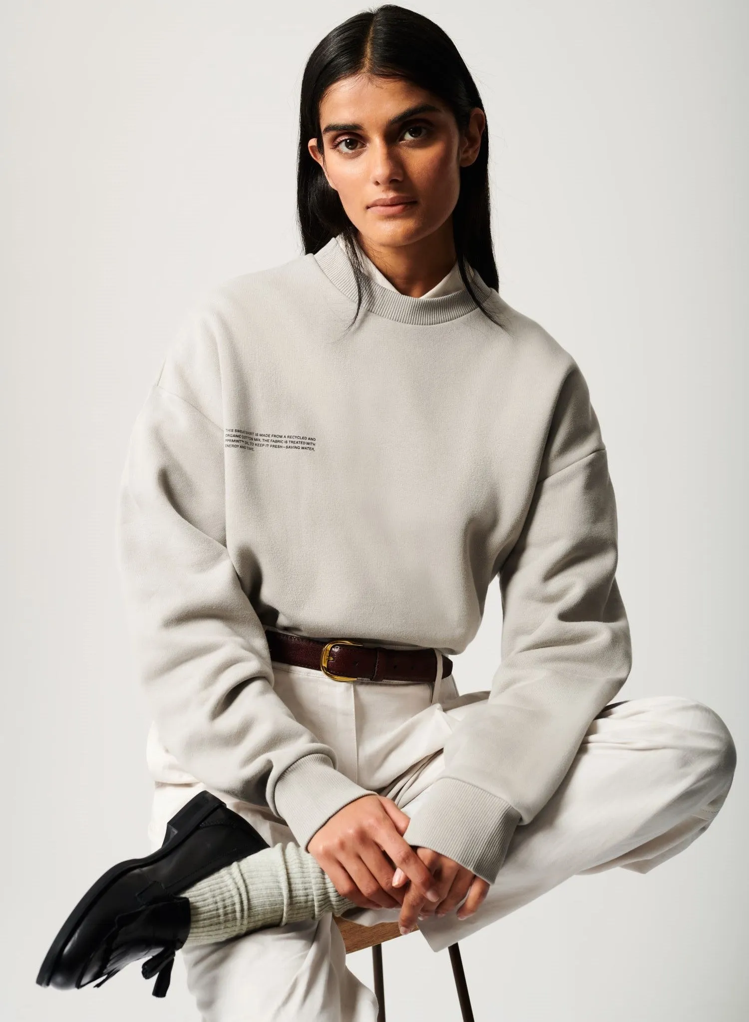 Womens 365 Heavyweight Sweatshirt—stone