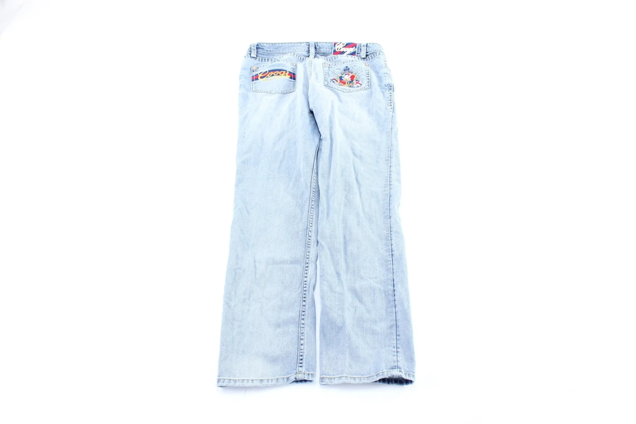Women's Coogi Embroidered Light Wash Denim Jeans