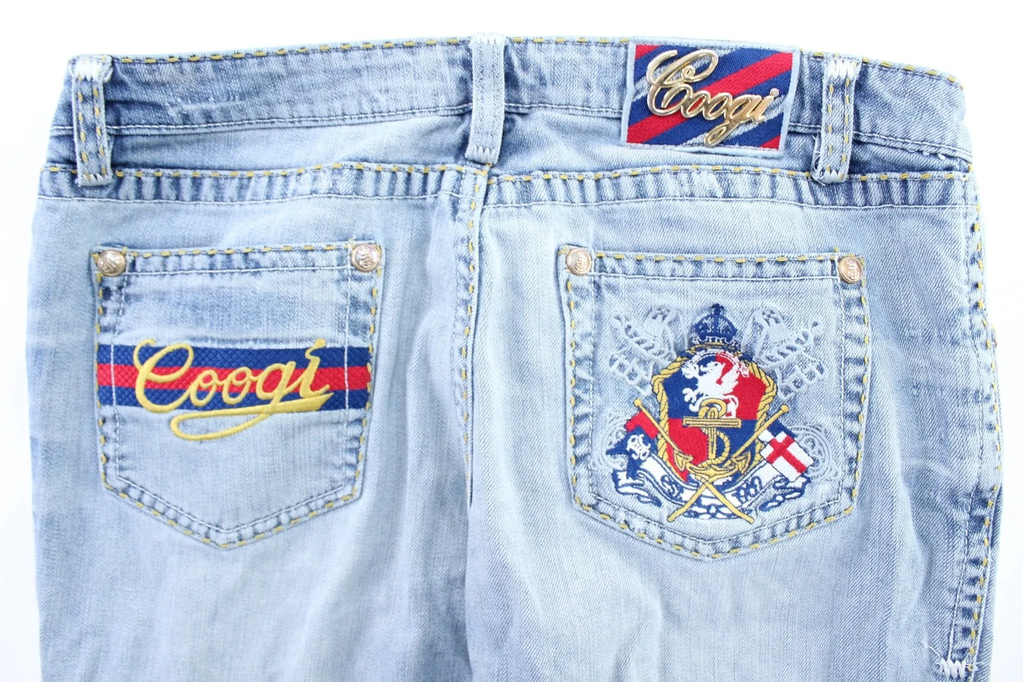 Women's Coogi Embroidered Light Wash Denim Jeans