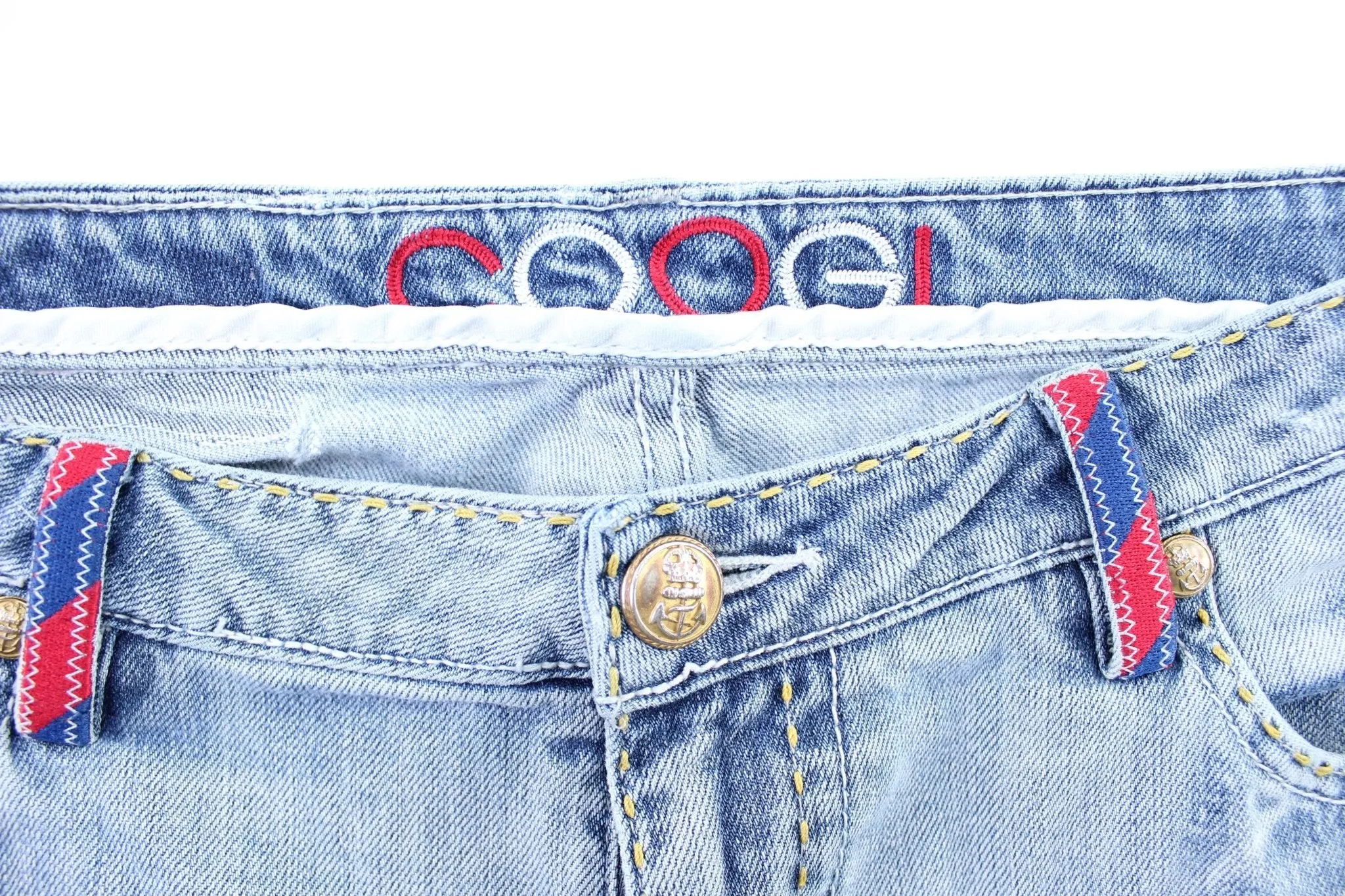 Women's Coogi Embroidered Light Wash Denim Jeans