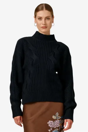 Wool Knit Turtleneck Navy
