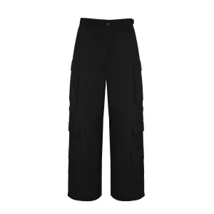 ZIP OFF CARGO PANTS - BLACK