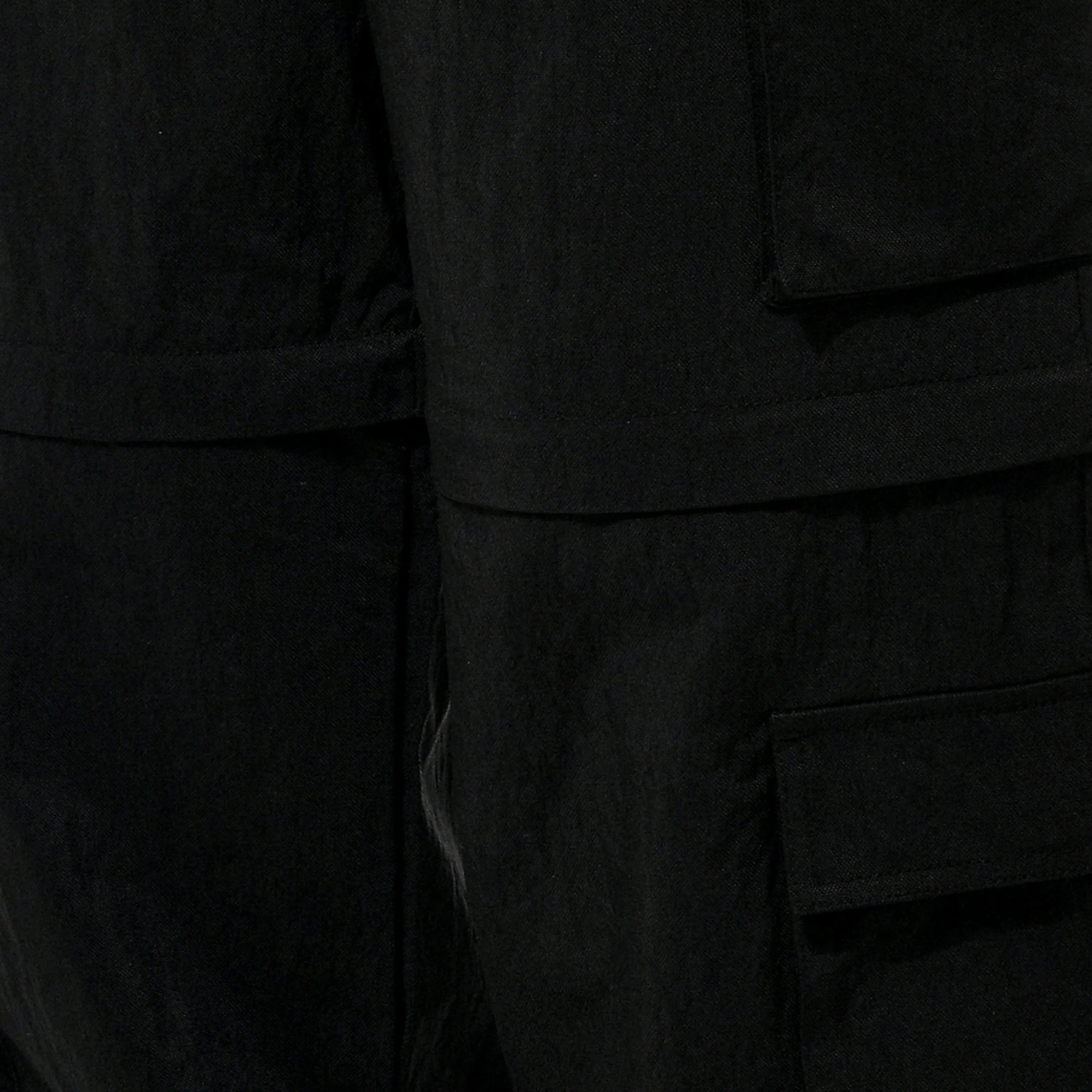 ZIP OFF CARGO PANTS - BLACK