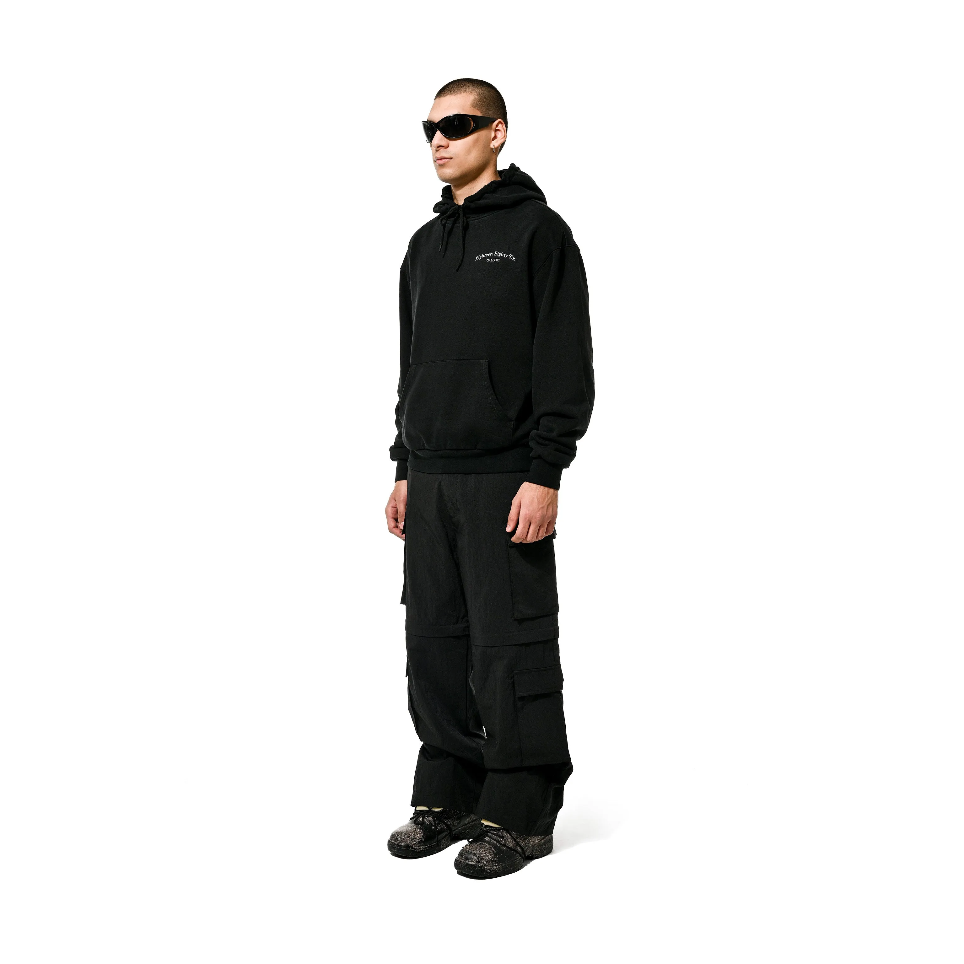 ZIP OFF CARGO PANTS - BLACK