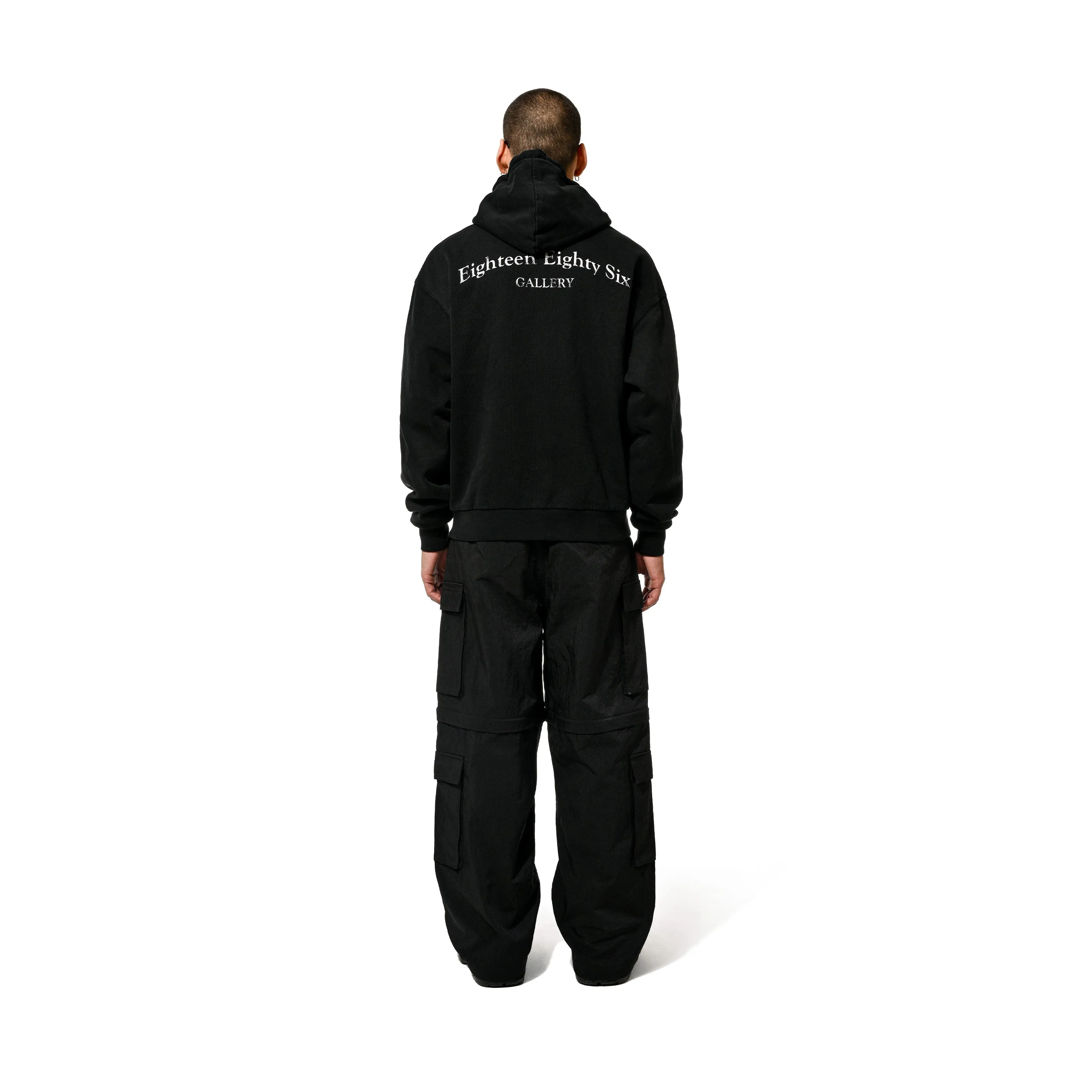 ZIP OFF CARGO PANTS - BLACK